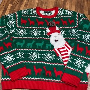 Women’s plus size llama Christmas sweater. Size 2X.